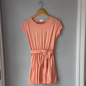 CHLOÉ Girls 12 Belted Dress Cotton Jersey